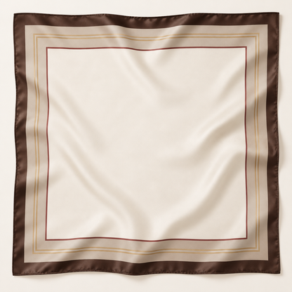 Elnaviq® Café Cadre Hair & Head Scarf | Classic Borders, Effortless Poise