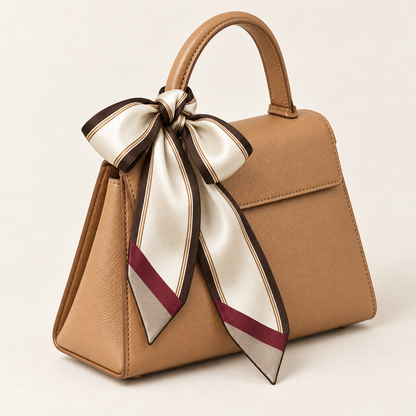 Elnaviq® Ruban Contrast Bag Scarf | A Parisian Touch for Your Everyday Bag