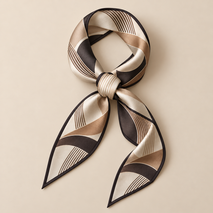 Elnaviq® Onde Abstract Bag Scarf | Warm Tones, Artful Curves