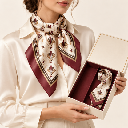Elnaviq® Art Deco Scarf Gift Set | Parisian Poise, Thoughtfully Paired