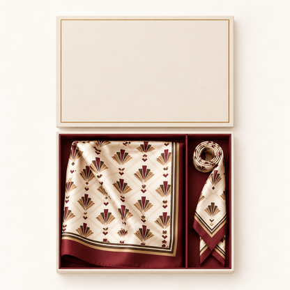 Elnaviq® Art Deco Scarf Gift Set | Parisian Poise, Thoughtfully Paired