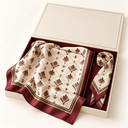Elnaviq® Art Deco Scarf Gift Set | Parisian Poise, Thoughtfully Paired